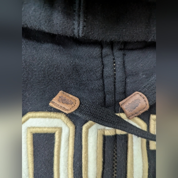 Roots Canada Embroidered Black Zip Hoodie Size Small - Picture 7 of 8